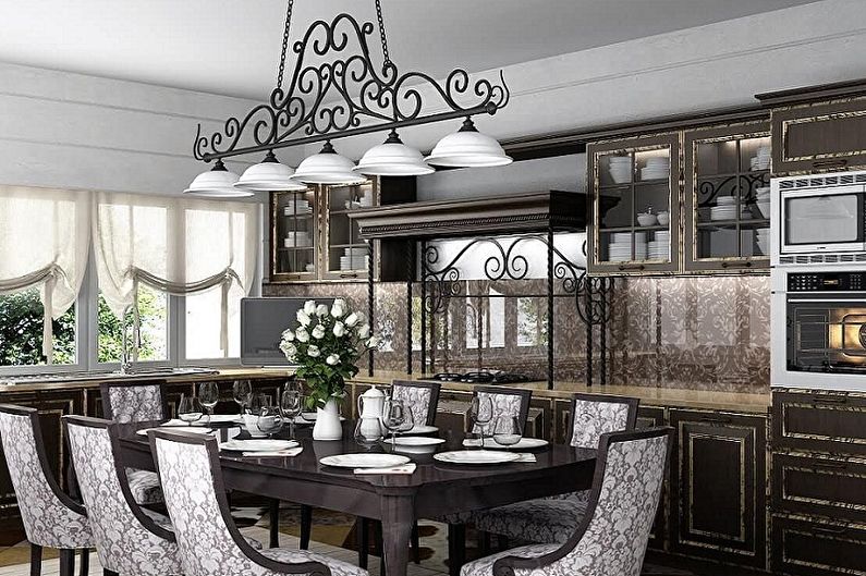 Chandelier for the kitchen - photo