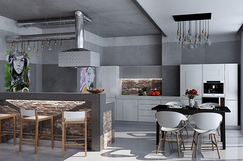 Chandelier for the kitchen - photo