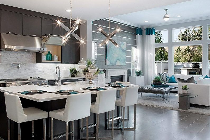 Chandelier for the kitchen - photo