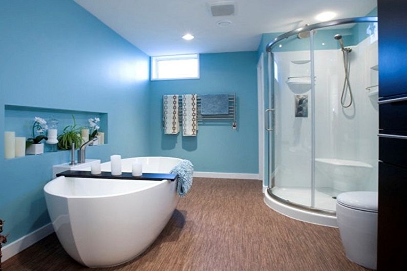 Blue Bathroom Design - Wall Decoration