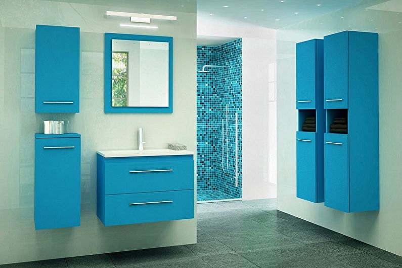 Blue Bathroom Design - Plumbing & Furniture