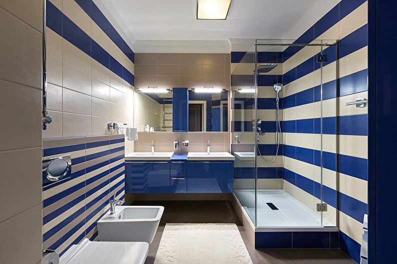 Small Blue Bathroom - Interior Design