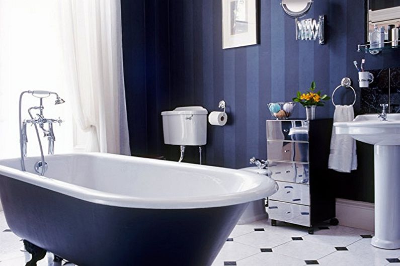 Blue bathroom - interior design photo