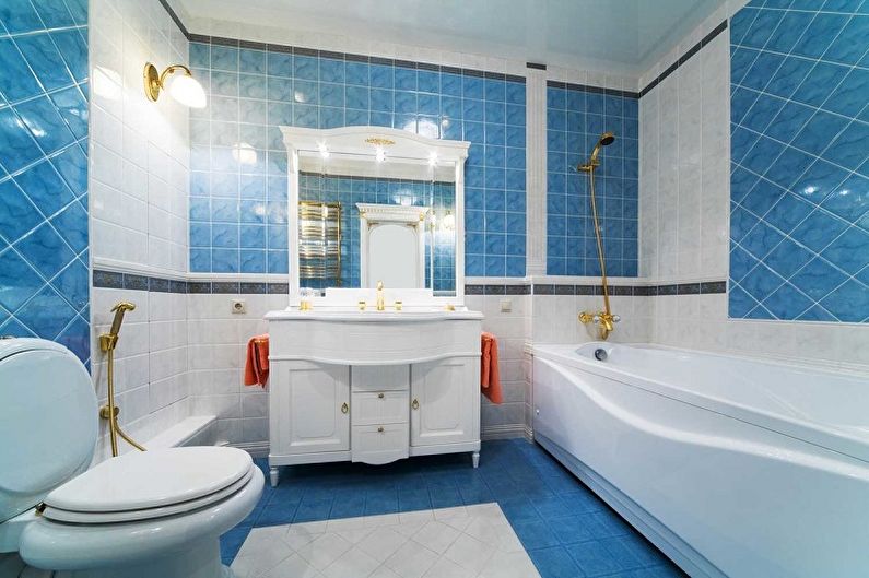 Blue bathroom - interior design photo