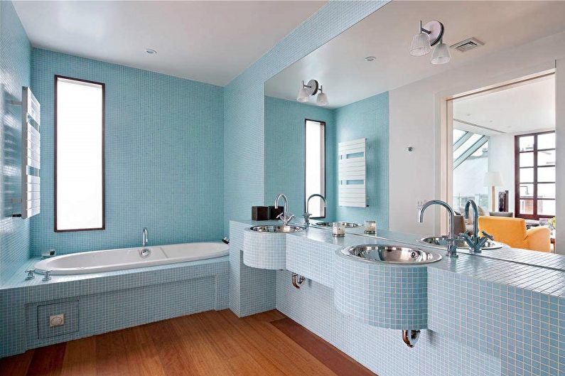 Blue bathroom - interior design photo