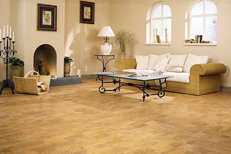 Cork flooring (65 photos): types and features