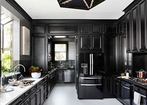 70+ black kitchen design ideas (photo)