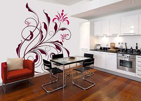 Wallpaper stickers (90 photos): wall decor ideas