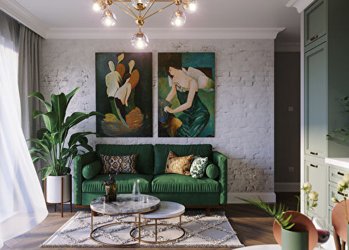 Design of the apartment “Moody Blooms”