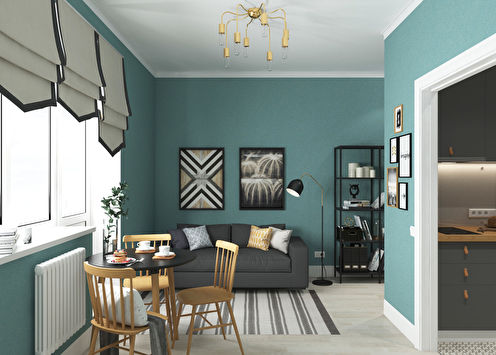 Design project of an apartment of 25 sq.m.