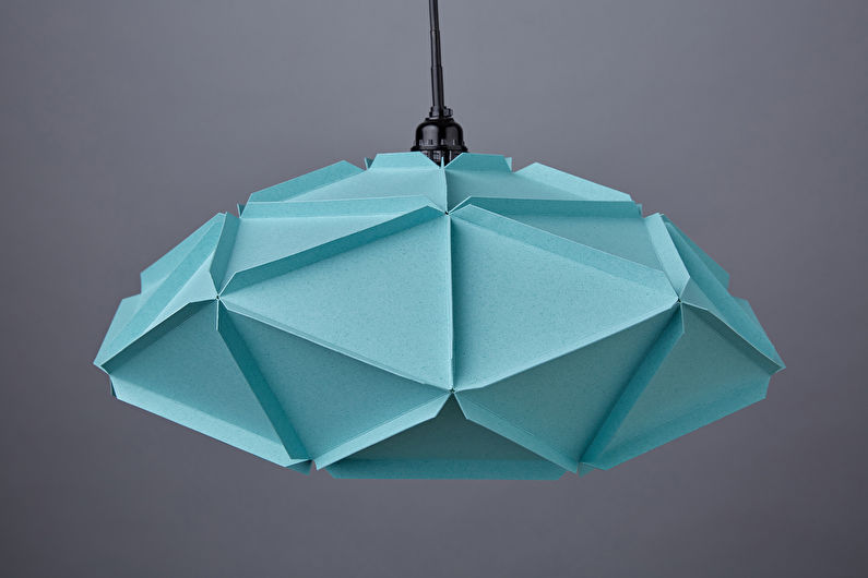 Papīra lustras lampiņas - origami-abažūri