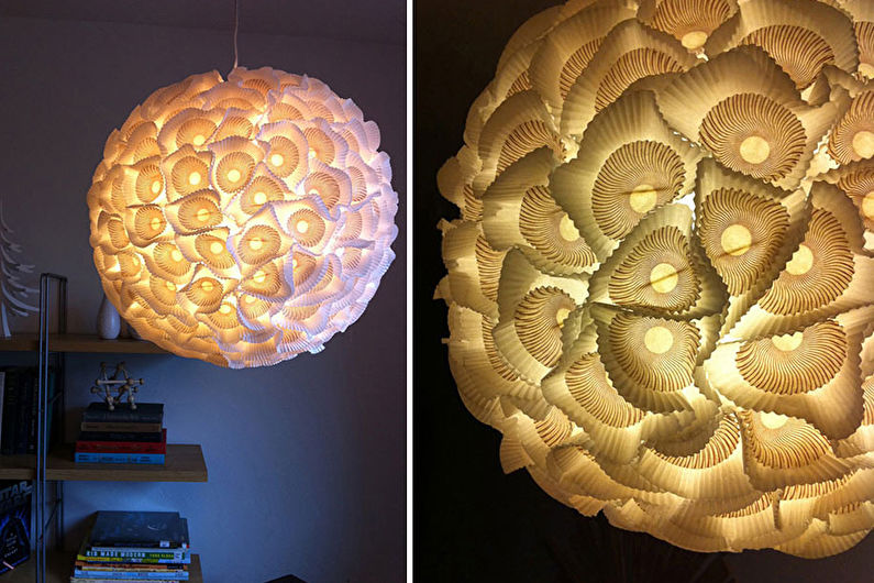 DIY abažūrs lustrai - foto