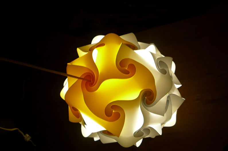 DIY abažūrs lustrai - foto