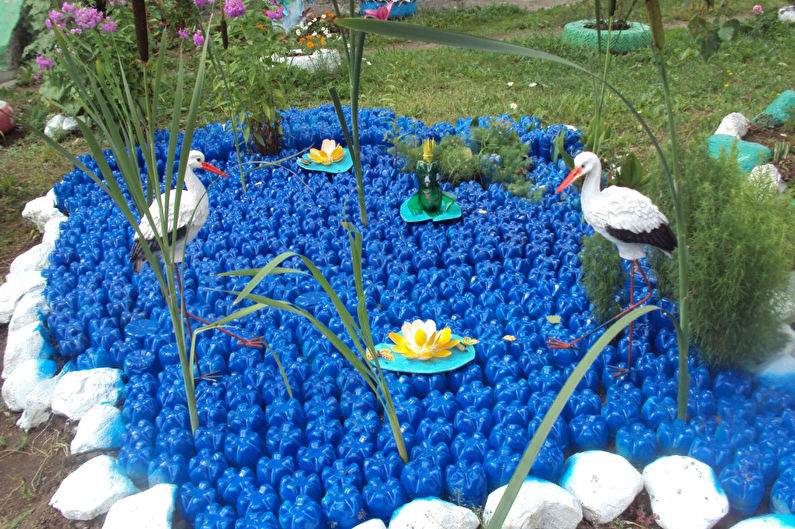 Decoratiuni de gradina DIY din sticle de plastic
