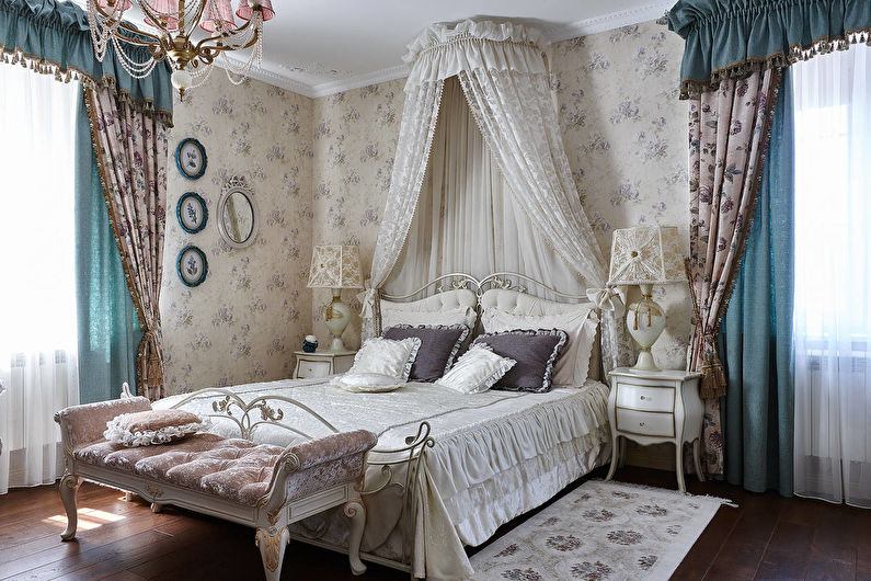 Design bedroom in a classic style - Textiles and Decor