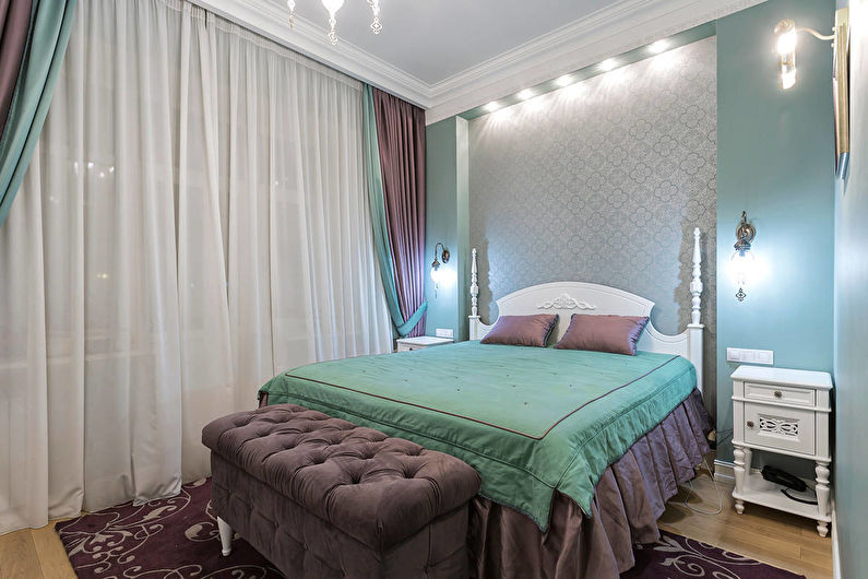 Design a small bedroom in a classic style - Light colors