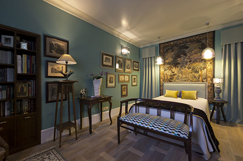 Interior design bedroom in a classic style - photo