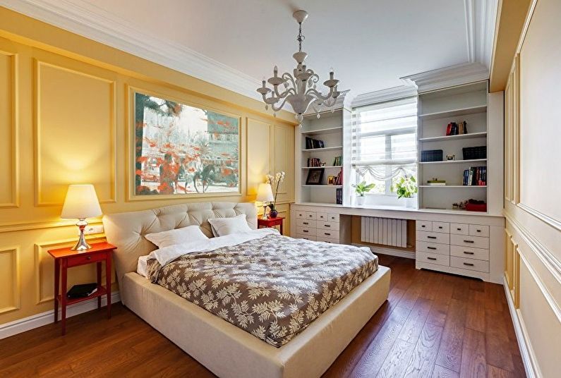 Interior design bedroom in a classic style - photo