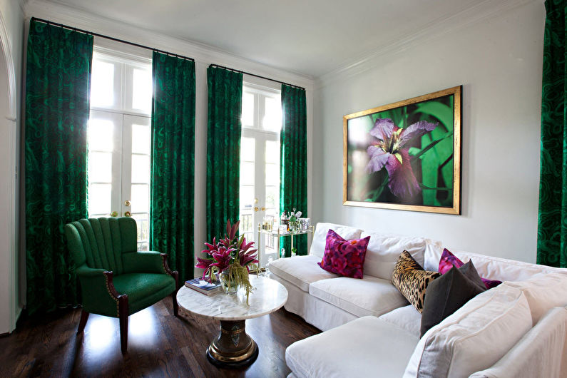 Green and White - The combination of colors in the interior