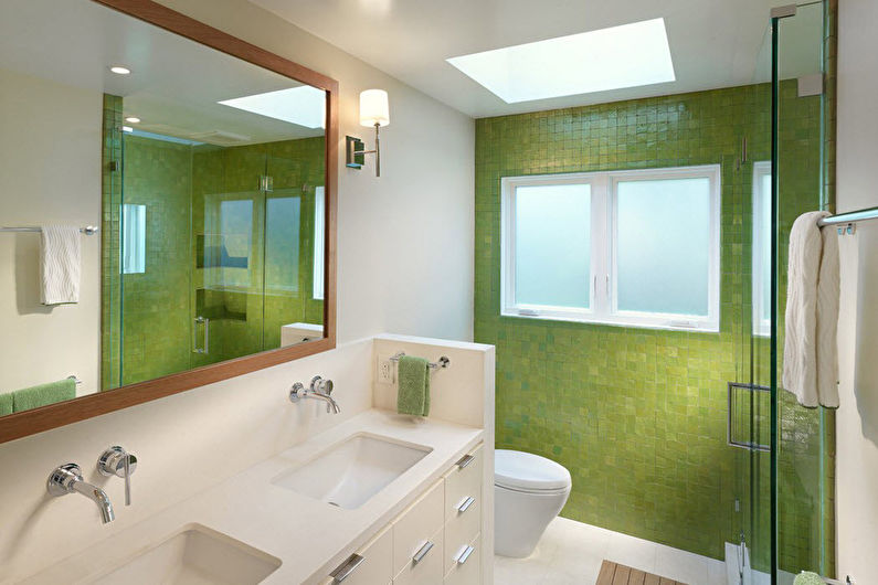 Green and White - The combination of colors in the interior