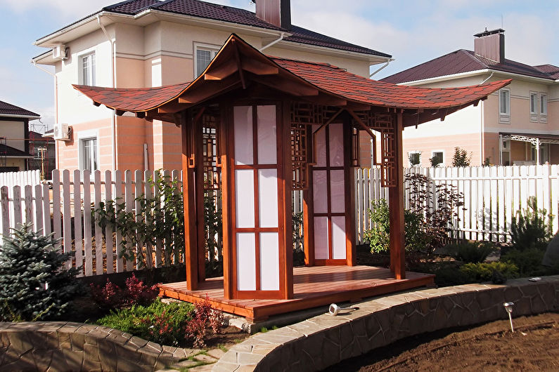 Japansk stil lusthus - foton