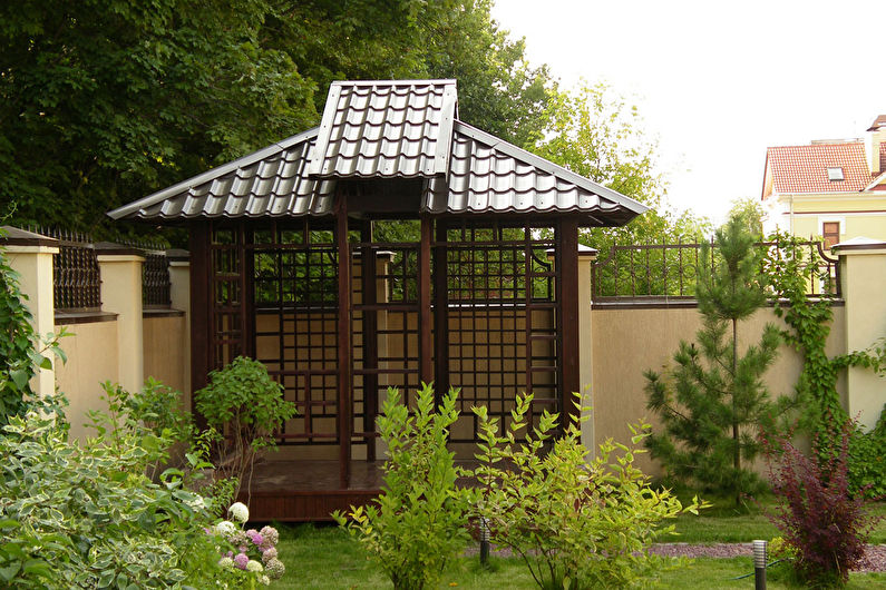 Japansk stil lusthus - foton