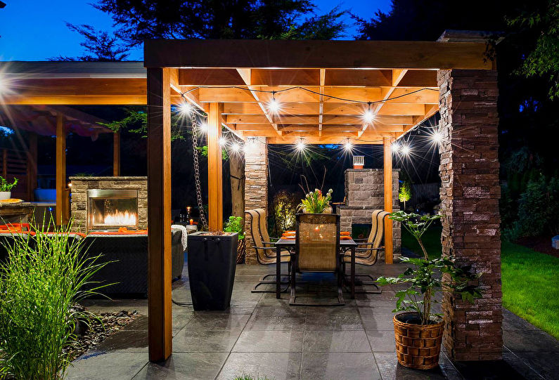 Paviljonger med spis eller grill - foto