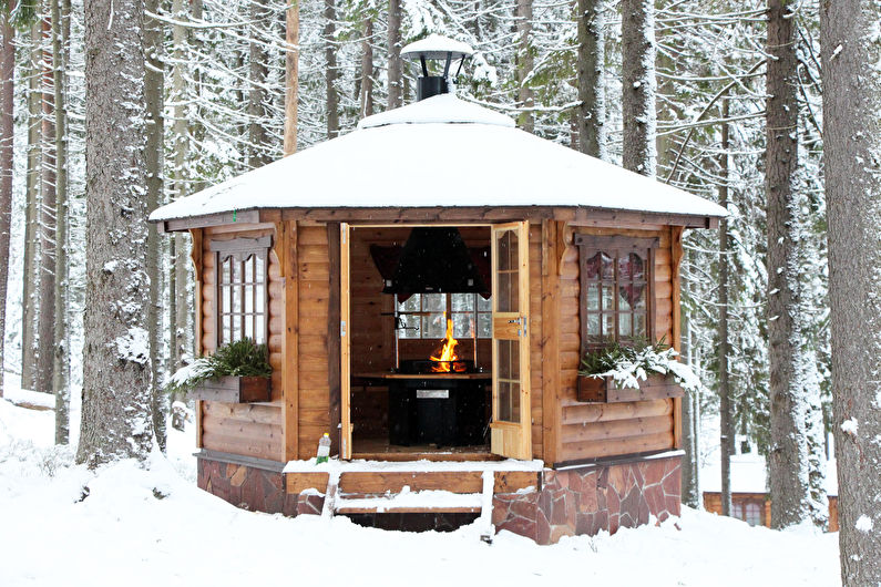 Paviljonger med spis eller grill - foto