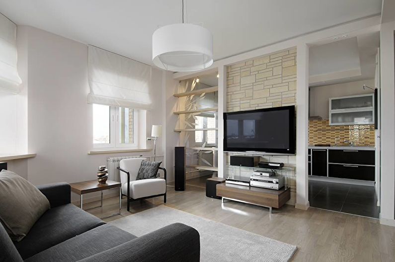 Zoning of the kitchen-living room - Partitions