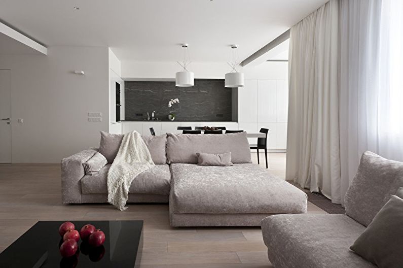 Kitchen-living room in a modern style - Interior Design