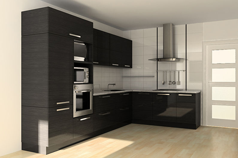 Ang mga built-in na kusina na built-in - larawan, interior design
