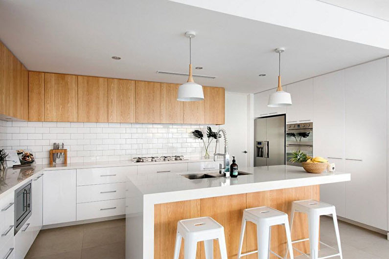Ang mga built-in na kusina na built-in - larawan, interior design