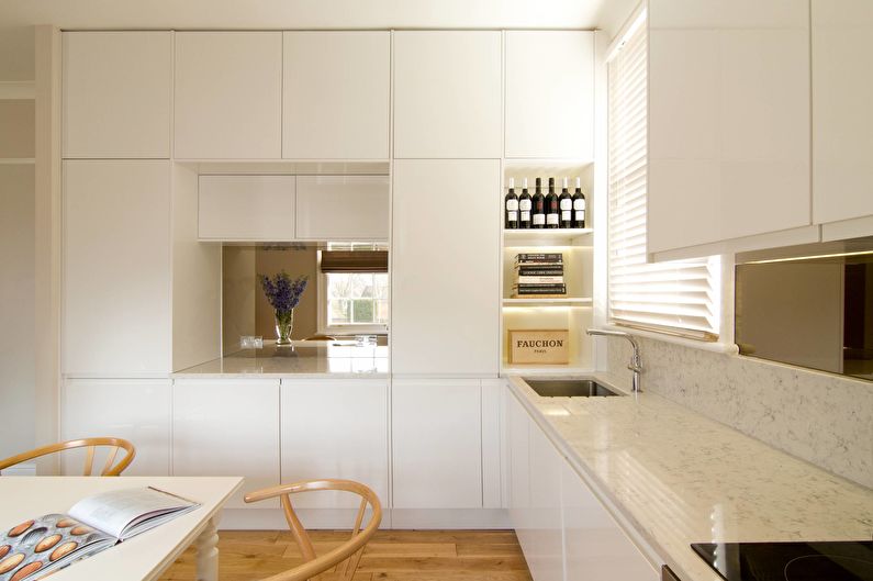 Ang mga built-in na kusina na built-in - larawan, interior design