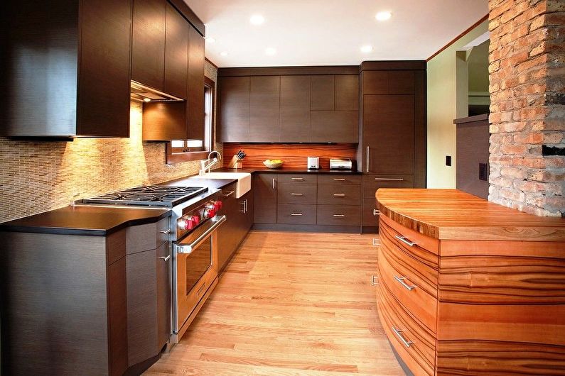 Mga built-in na kusina - larawan, interior design