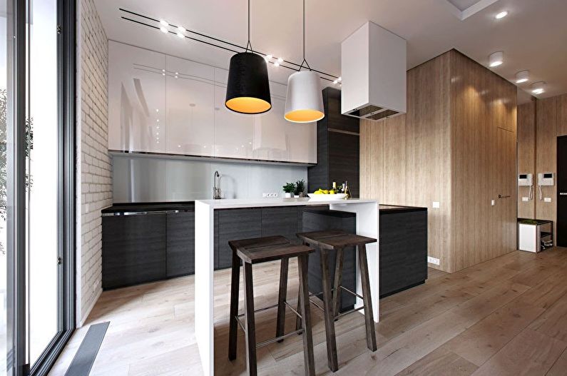 Black and White and Beige - The combination of colors in the interior