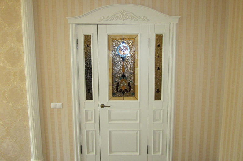 DIY old door decor - Stained Glass