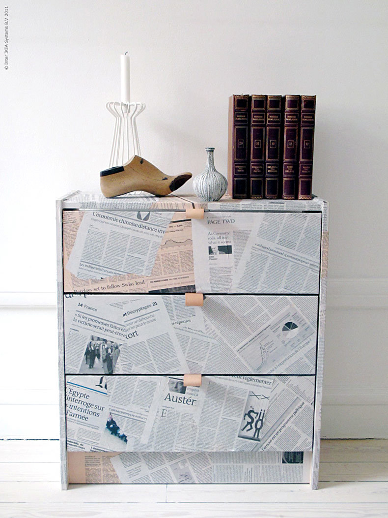DIY cabinet decor - Decoupage