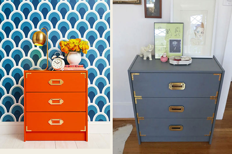DIY Old Cabinet Decor - Rivets