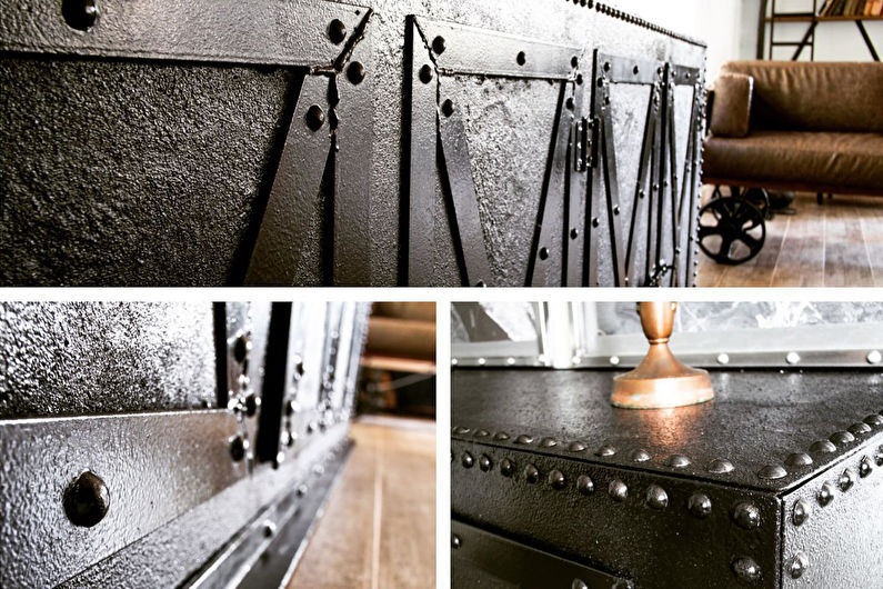 DIY Old Cabinet Decor - Rivets