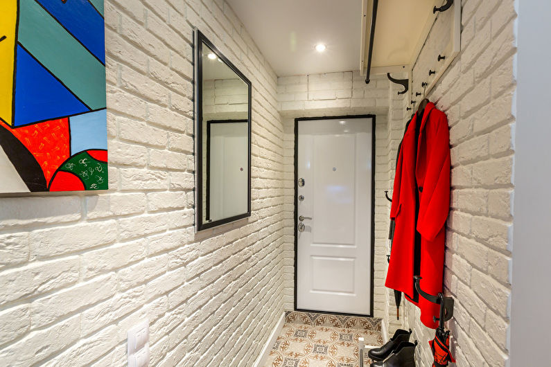 White entrance hall in Khrushchev - Interior Design