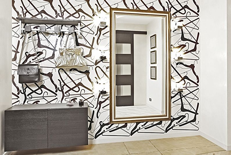 Interior design of the hall in Khrushchev - photo