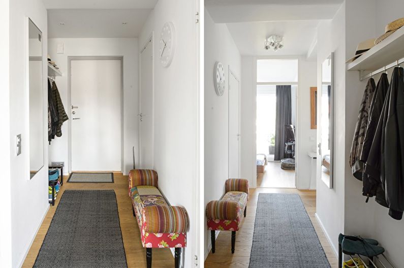 Interior design of the hall in Khrushchev - photo