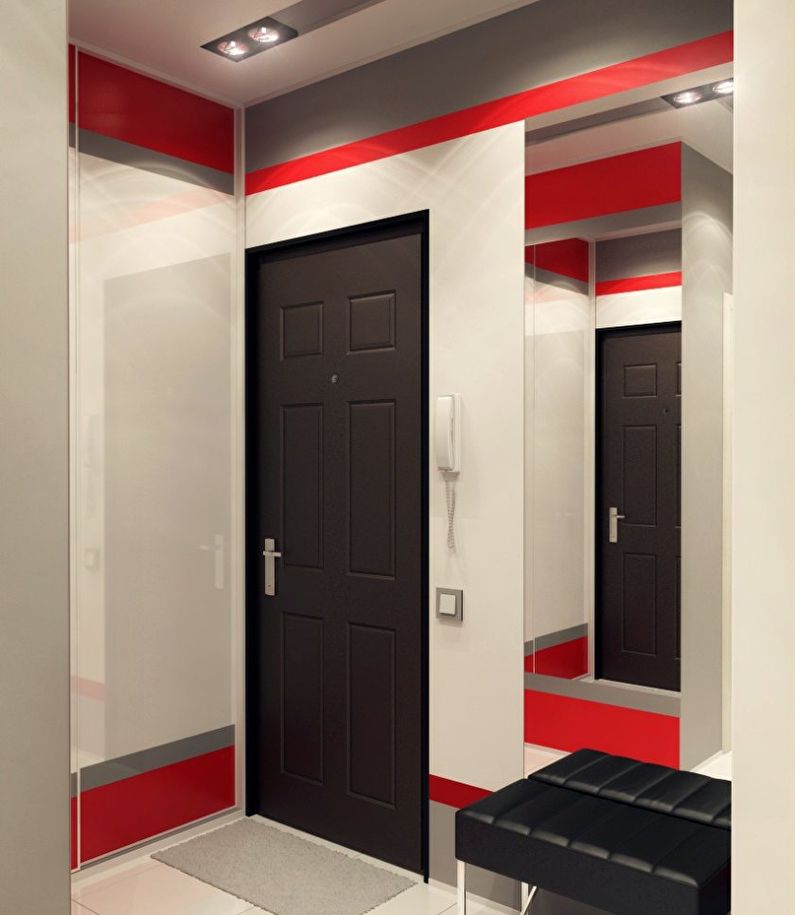 Interior design of the hall in Khrushchev - photo
