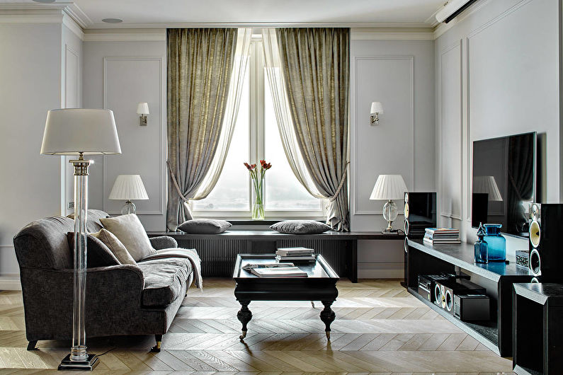 Classical style curtains for the living room