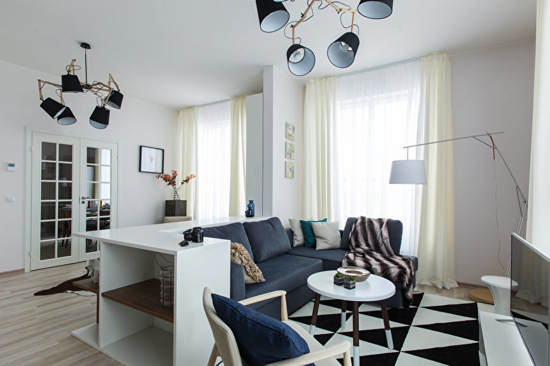 Modern style living room curtains