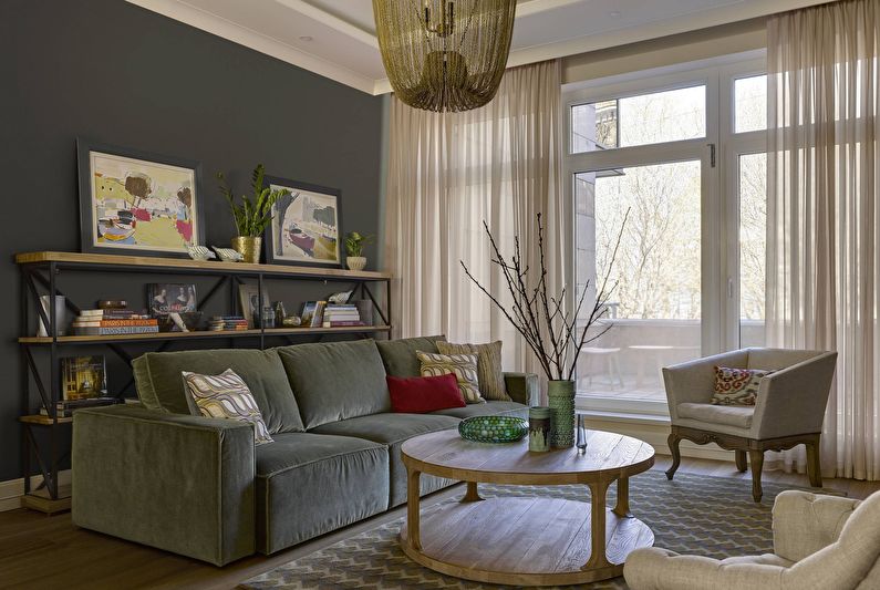 Modern style living room curtains
