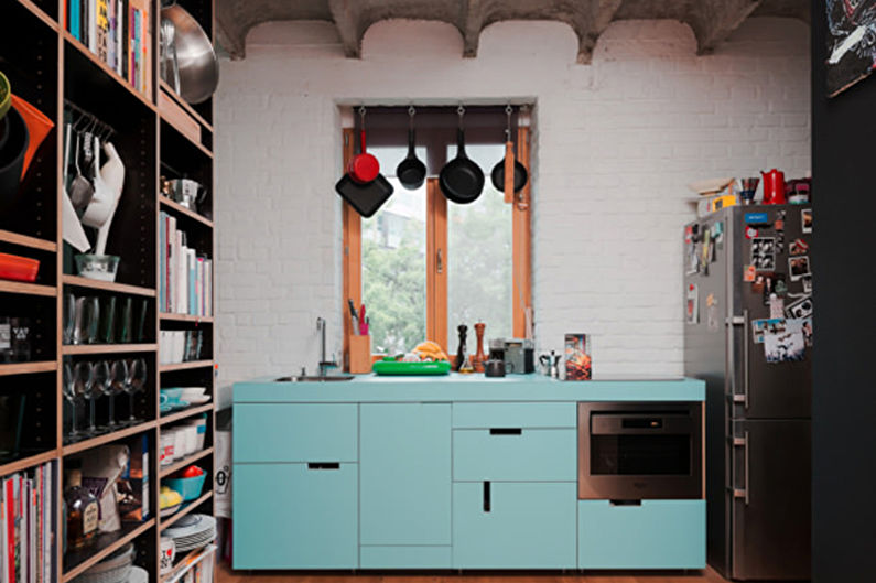 Cozy “book” loft - Zoning of a one-room apartment