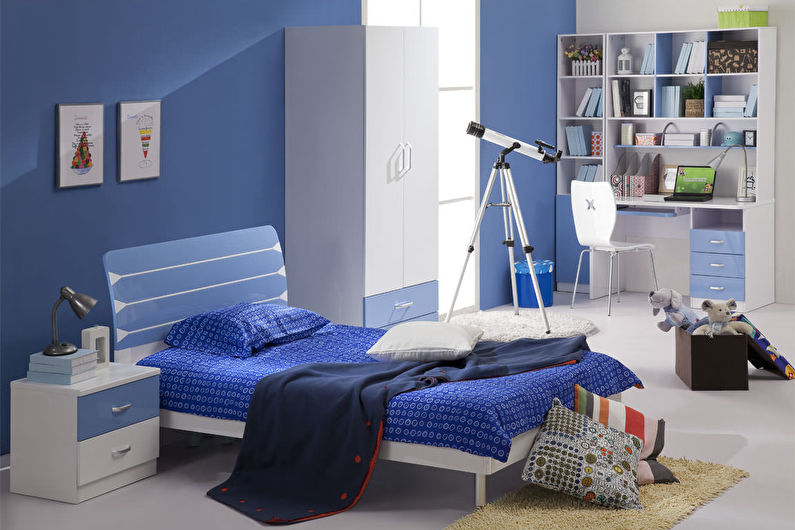 Blue wallpaper for kids room