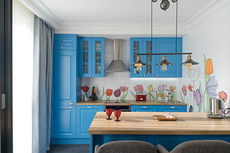 Blue Kitchen - Interior Design