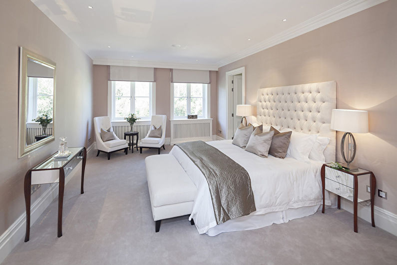 Solid stretch ceilings in the bedroom